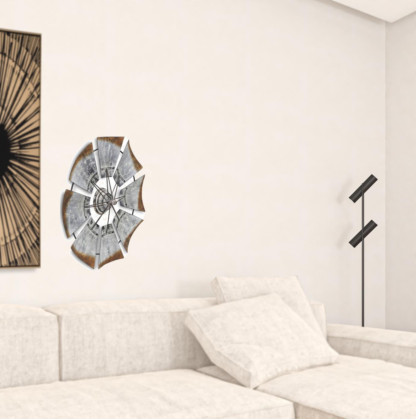Metal Windmill Shaped Wall Decor-3
