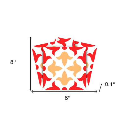 8" X 8" Roja Hola  Removable Peel and Stick Tiles-8
