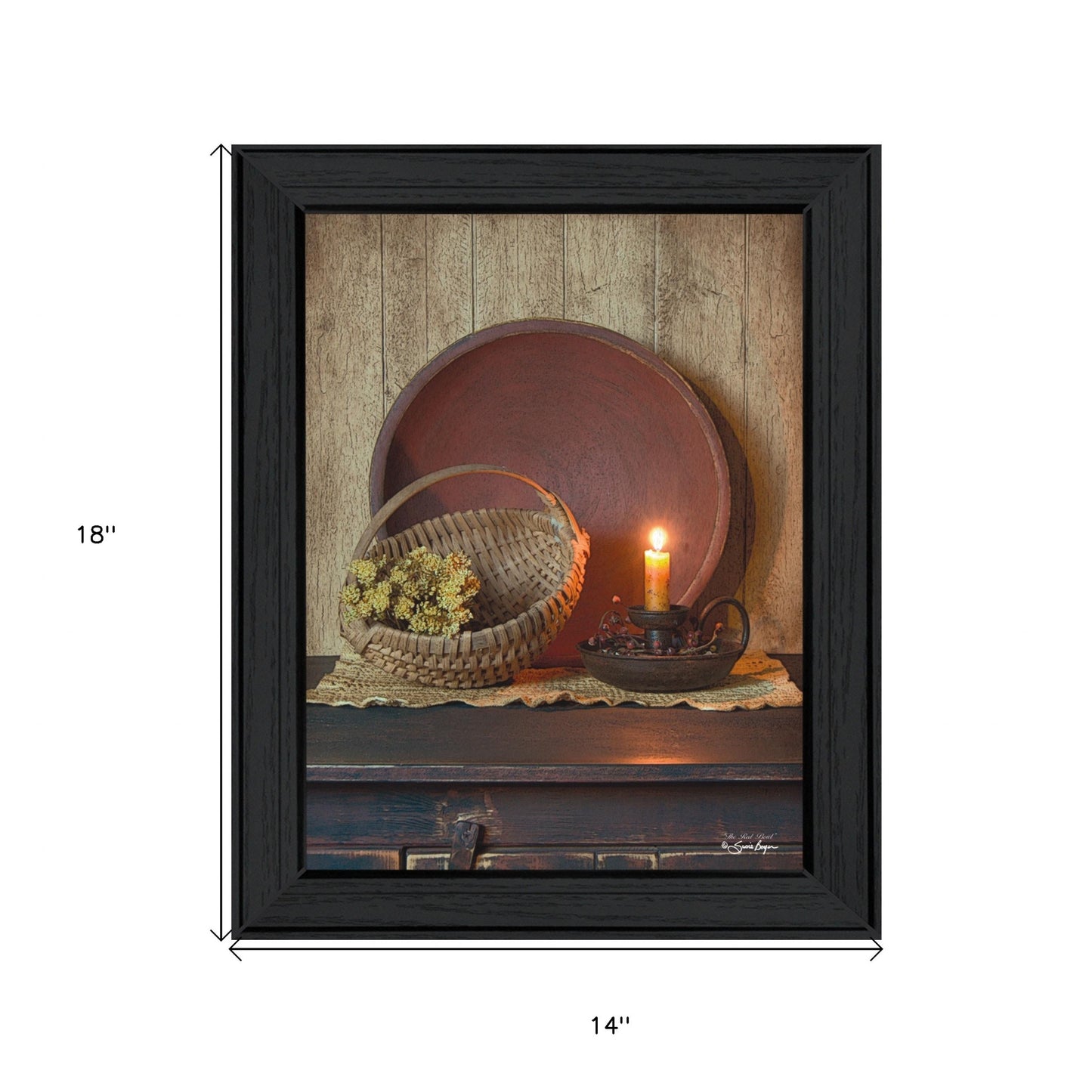 The Red Bowl 1 Black Framed Print Wall Art-4