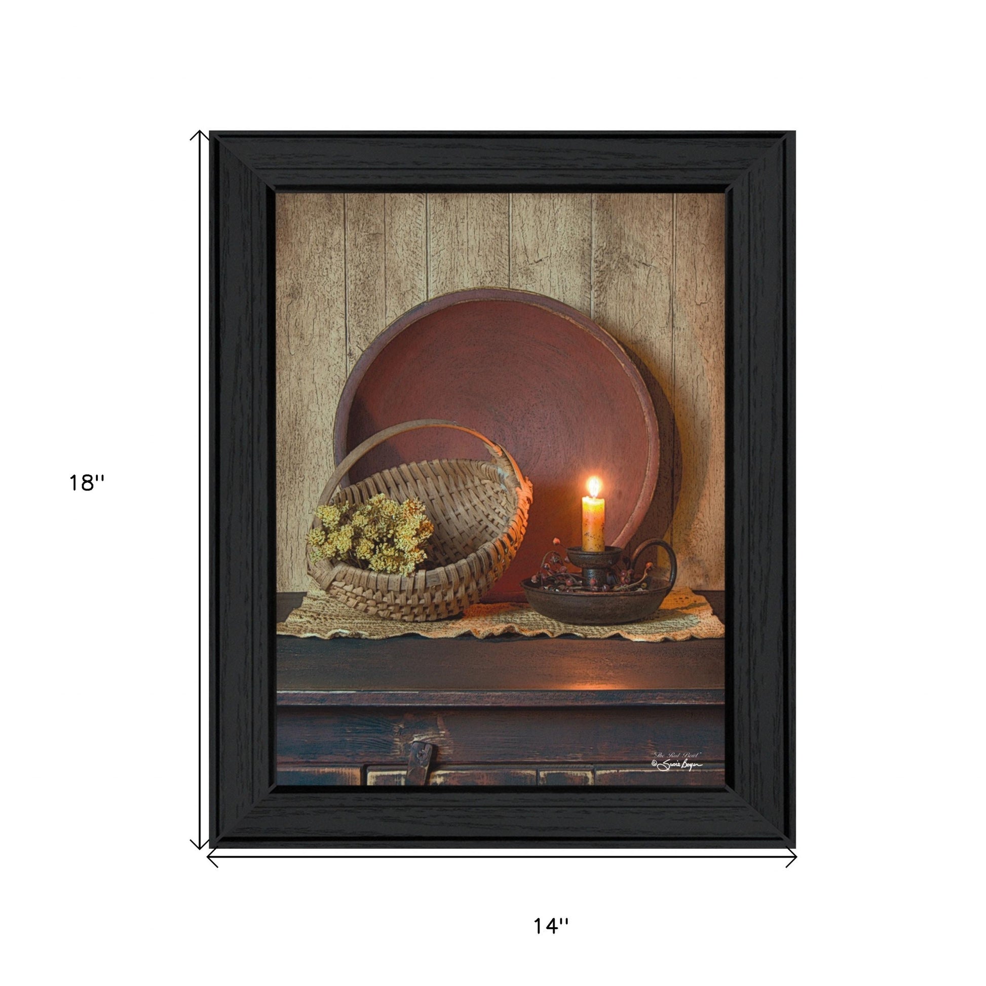 The Red Bowl 1 Black Framed Print Wall Art-4