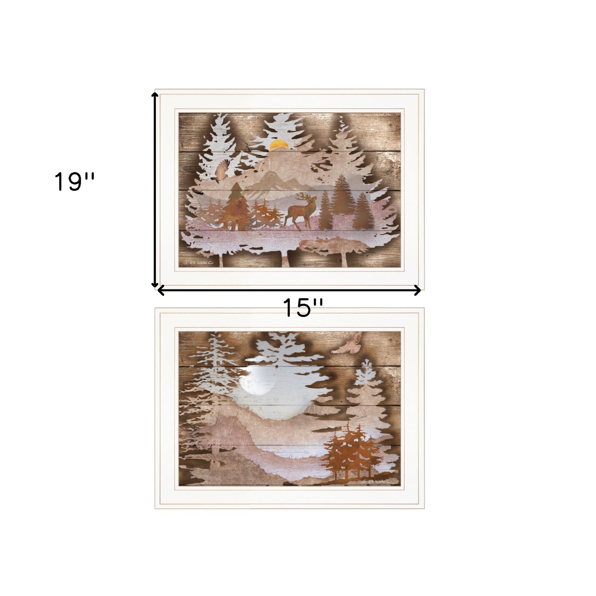Set Of Two Great Outdoors 1 White Framed Print Wall Art-4