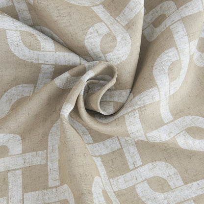 84” Sand Interlock Pattern Window Curtain Panel-4