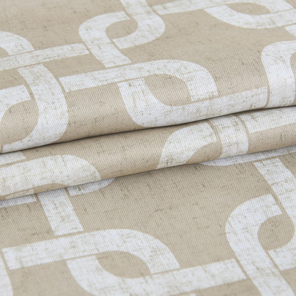84” Sand Interlock Pattern Window Curtain Panel-2