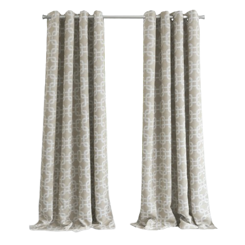 84” Sand Interlock Pattern Window Curtain Panel-1
