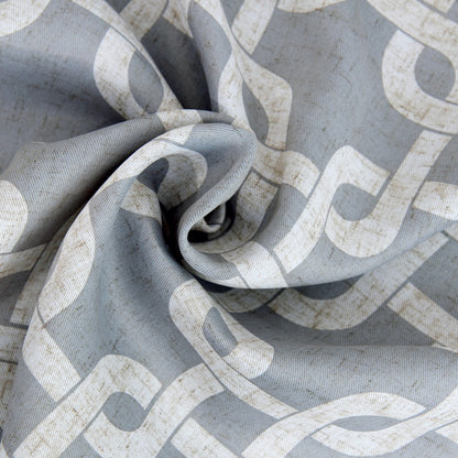 84” Silver Interlock Pattern Window Curtain Panel-4