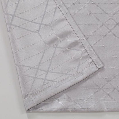 84" Silver Linework Textured Window Curtain Panel-7