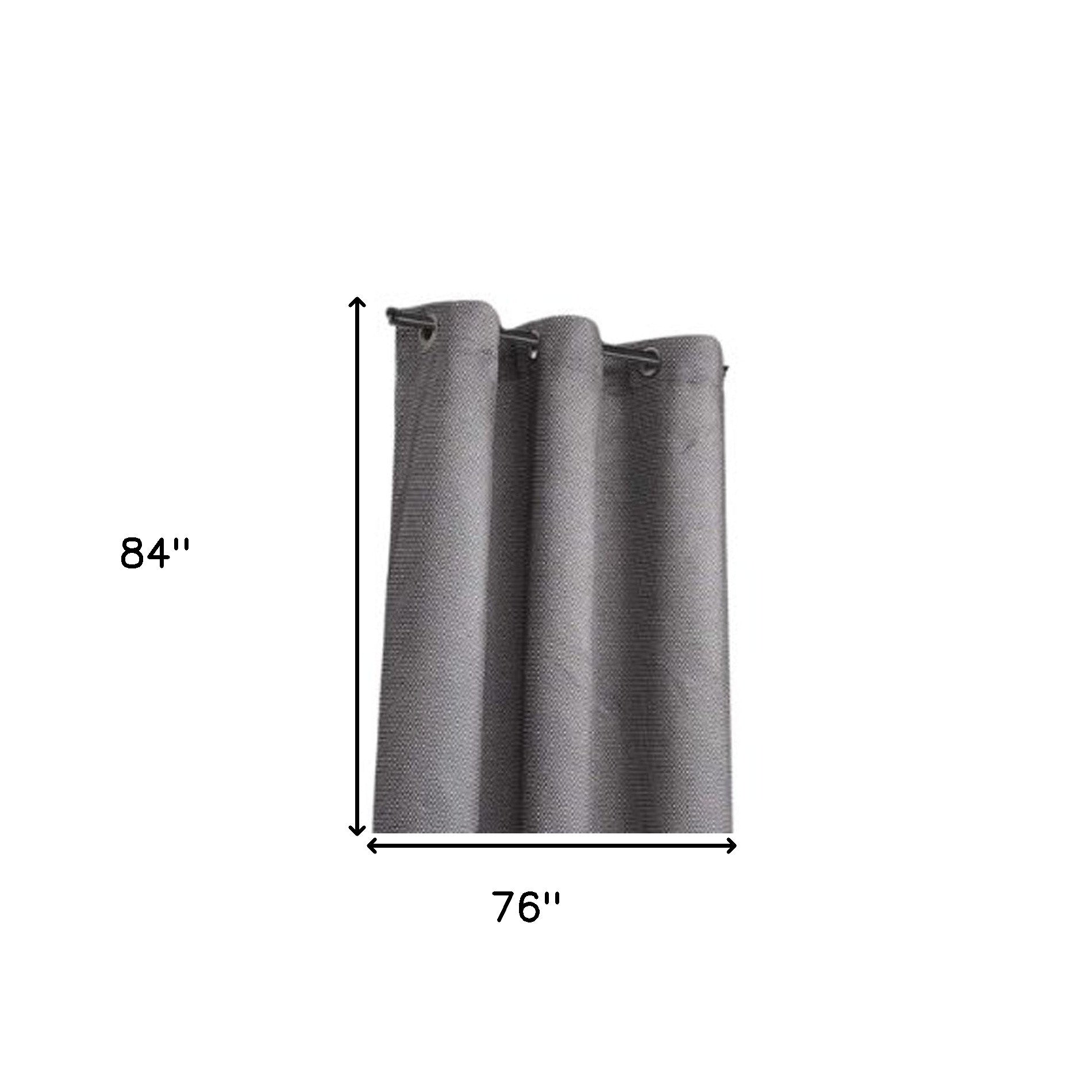 Set of Two 84"  Silver Metallic Textured Window Panels-8