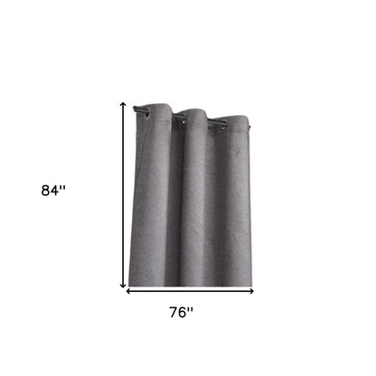 Set of Two 84"  Silver Metallic Textured Window Panels-8