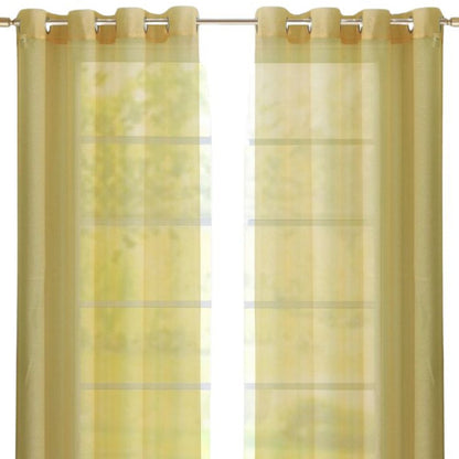 Set of Two 84"  Gold Solid Modern Window Panels-2
