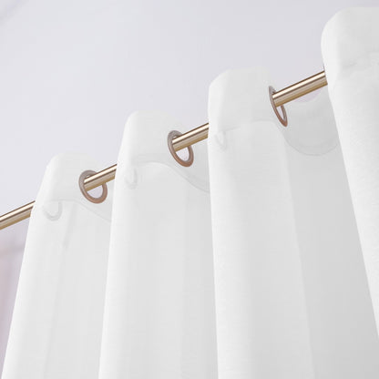 Set of Two 84"  White Solid Modern Window Panels-4