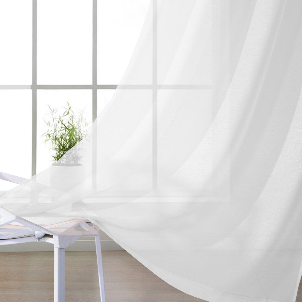 Set of Two 84"  White Solid Modern Window Panels-6