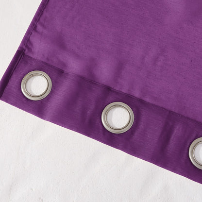 Set of Two 84"  Purple Solid Modern Window Panels-5
