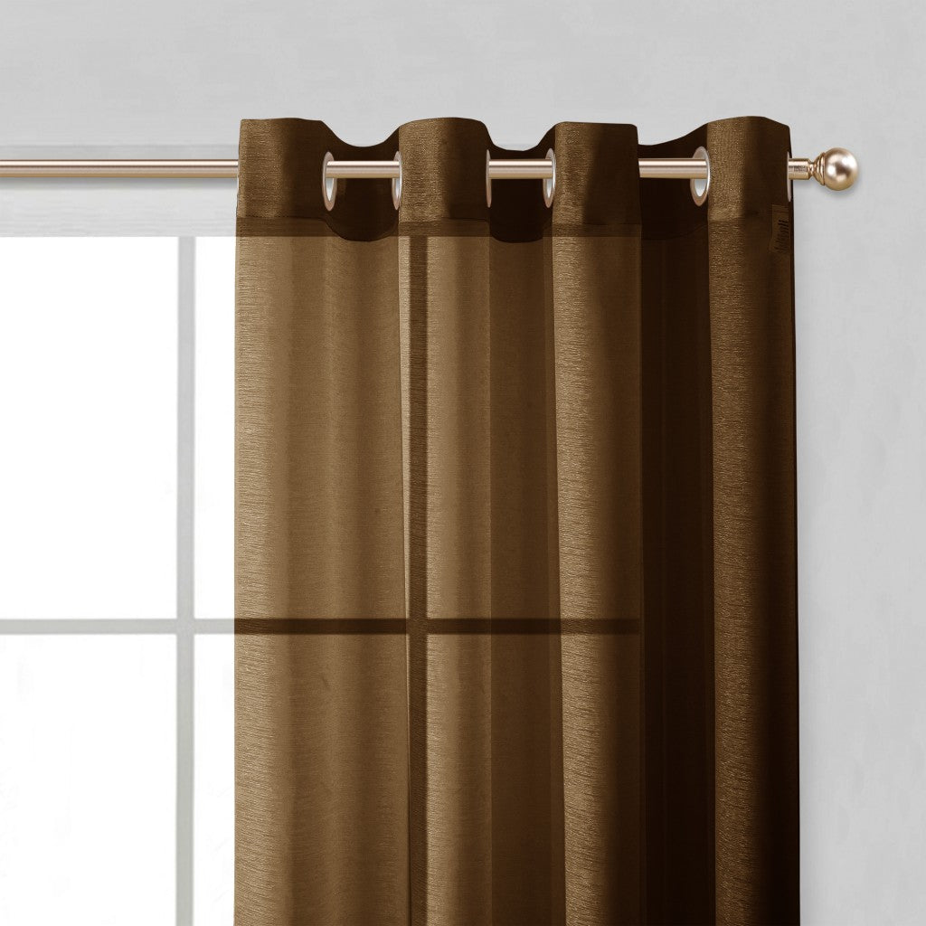 Set of Two 84"  Chocolate Solid Modern Window Panels-3