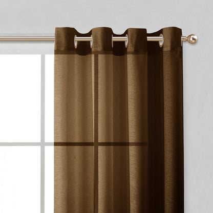 Set of Two 84"  Chocolate Solid Modern Window Panels-3