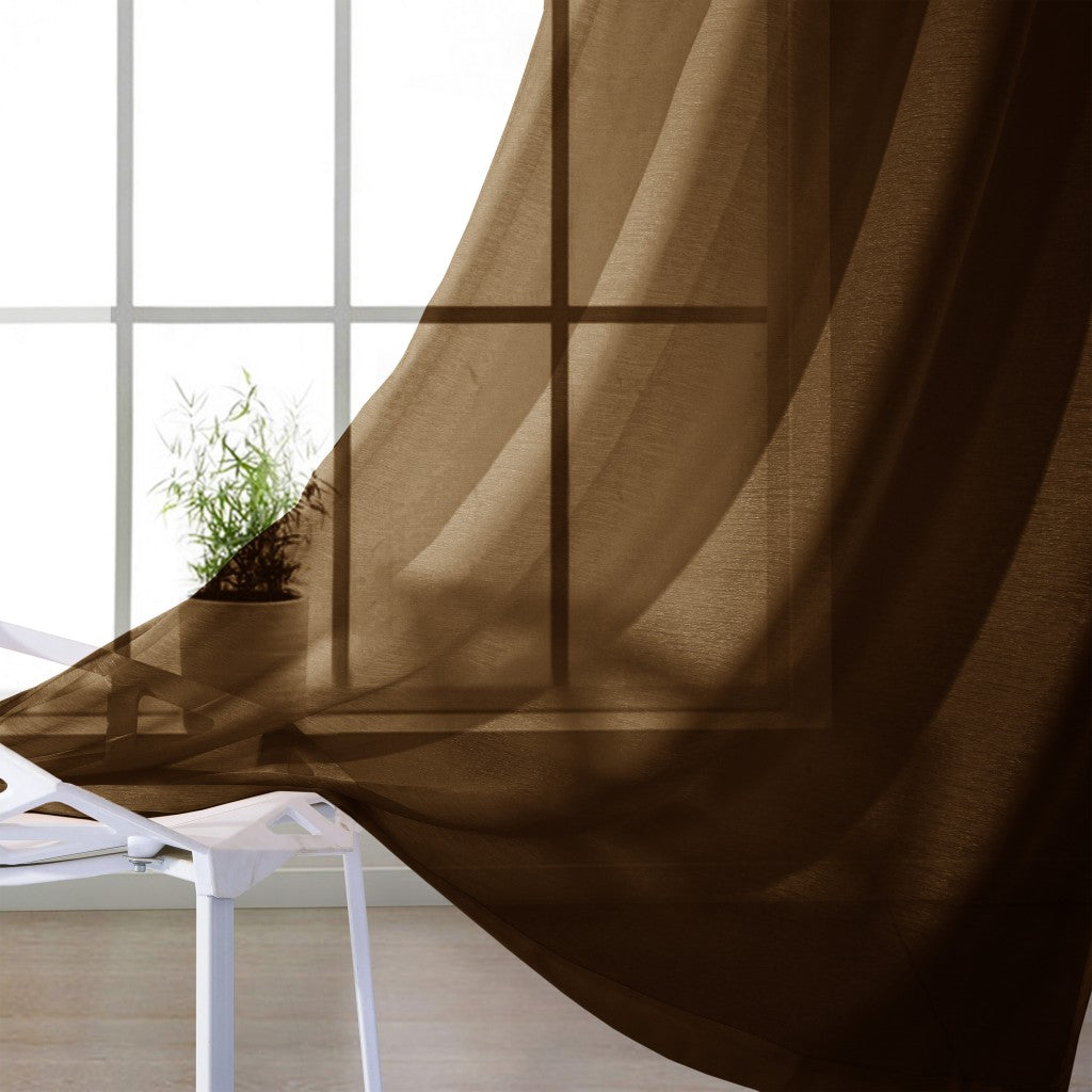 Set of Two 84"  Chocolate Solid Modern Window Panels-4