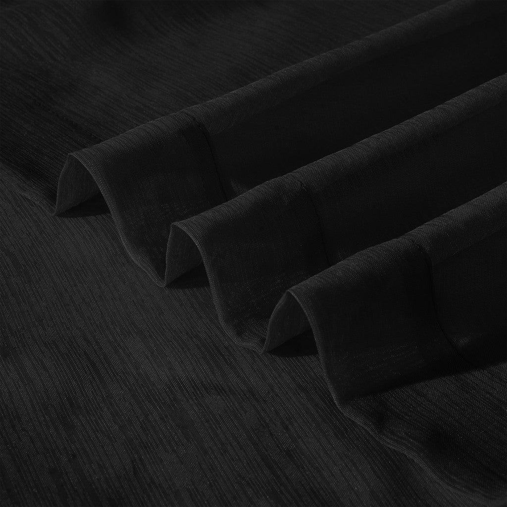 Set of Two 84"  Black Solid Modern Window Panels-6