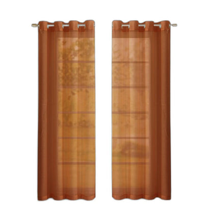 Set of Two 84"  Rust Solid Modern Window Panels-0