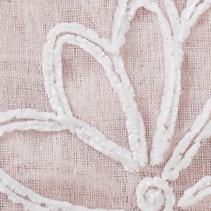 Set of Two 84"  Blush Floral Embroidered Window Panels-3