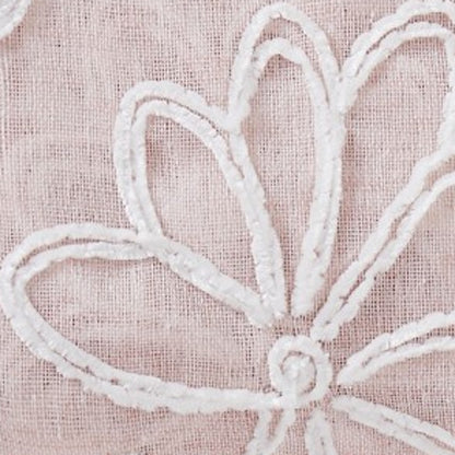 Set of Two 84"  Blush Floral Embroidered Window Panels-4