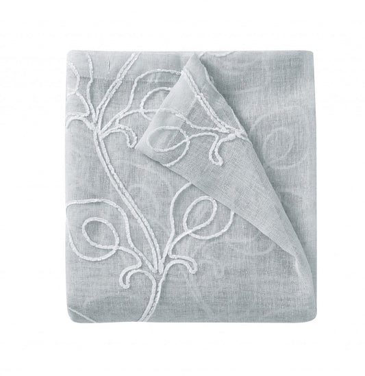 Set of Two 84"  Silver Boho Embroidered Window Panels-1