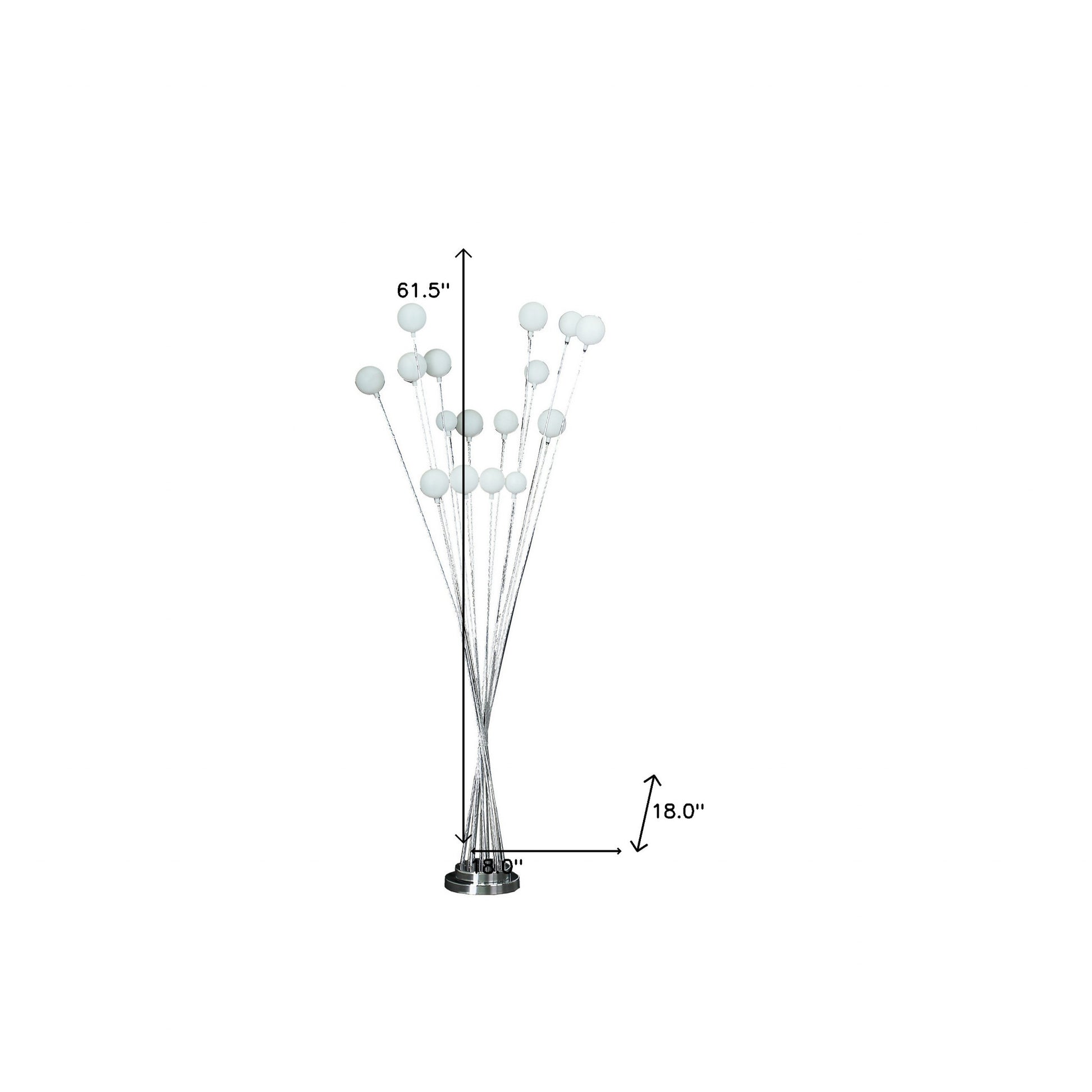 62" Silver 16 LED Novelty Floor Lamp With White-6