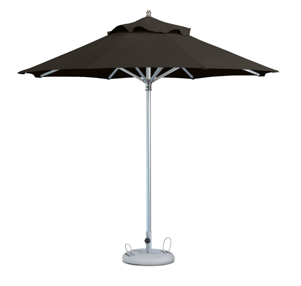 10' Black Polyester Round Market Patio Umbrella-2