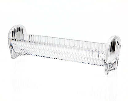 9" Clear Rectangular Crystal Cracker Tray-1
