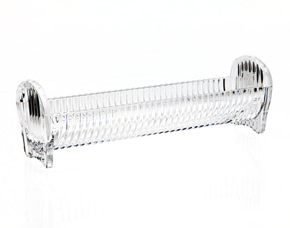 9" Clear Rectangular Crystal Cracker Tray-3