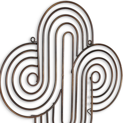20" X 20" Bronze Metal Abstract Geometric Hanging Dimensional Sculpture-5