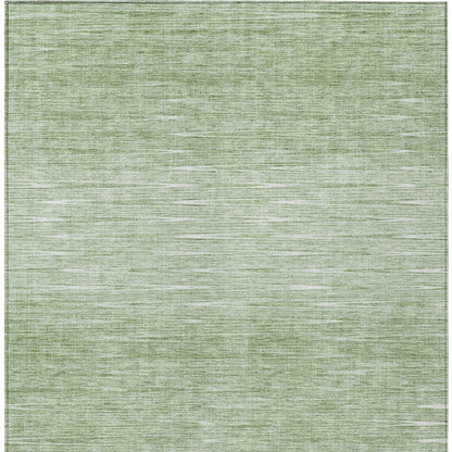 5' X 8' Artichoke Green And Green Abstract Washable Indoor Outdoor Area Rug-6