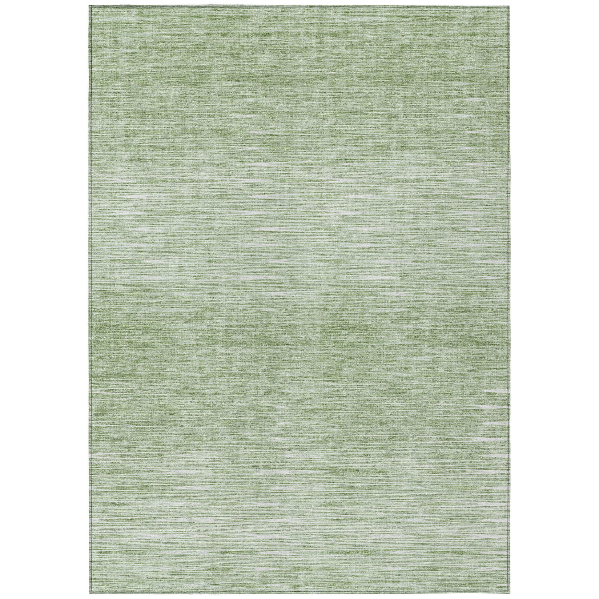 5' X 8' Artichoke Green And Green Abstract Washable Indoor Outdoor Area Rug-1