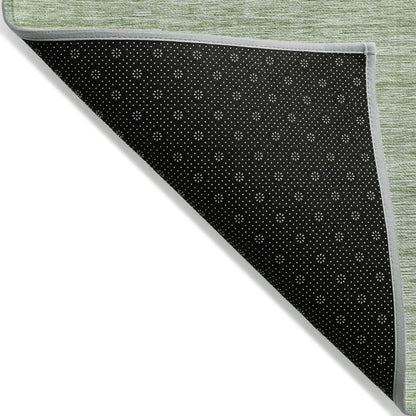5' X 8' Artichoke Green And Green Abstract Washable Indoor Outdoor Area Rug-3