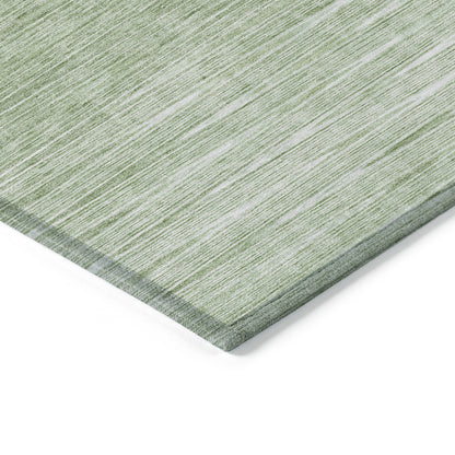 5' X 8' Artichoke Green And Green Abstract Washable Indoor Outdoor Area Rug-4