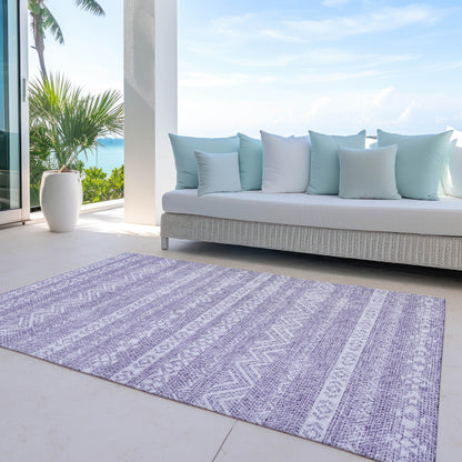 5' X 8' Purple And Lavender Southwestern Washable Indoor Outdoor Area Rug-6