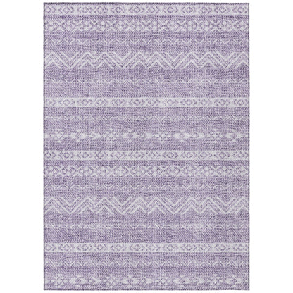 5' X 8' Purple And Lavender Southwestern Washable Indoor Outdoor Area Rug-1