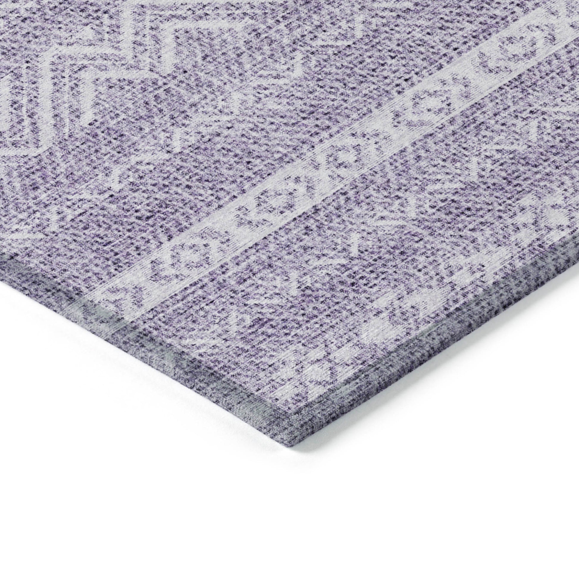 5' X 8' Purple And Lavender Southwestern Washable Indoor Outdoor Area Rug-3