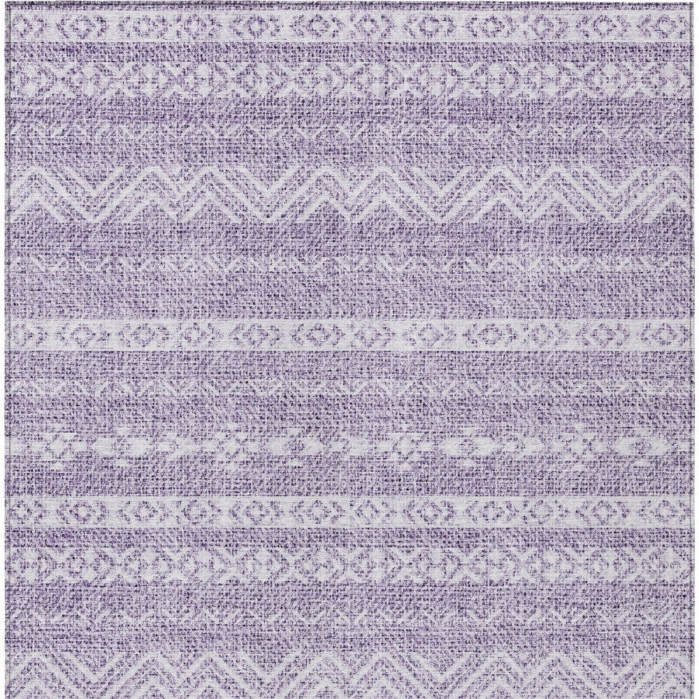 5' X 8' Purple And Lavender Southwestern Washable Indoor Outdoor Area Rug-5
