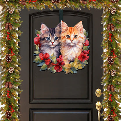 Cute Kittens Holiday Door Decor Wall Decor by G. Debrekht - Pets Decor - 8611091H-3