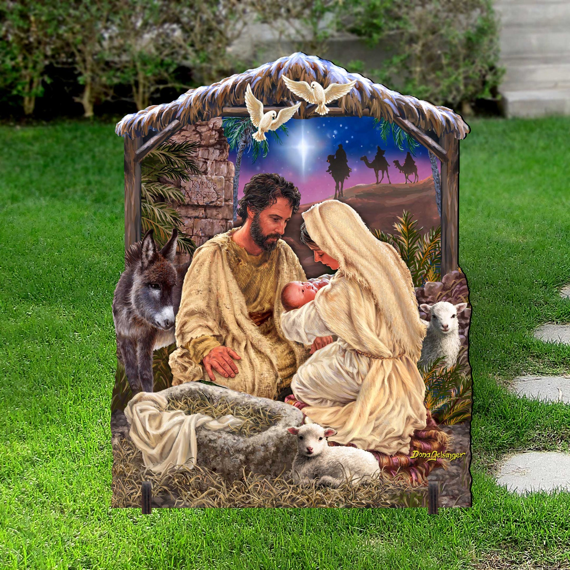 Jesus is Lord Outdoor Decor Yard Decor by D. Gelsinger - Nativity Holiday Decor - 8652813F-4