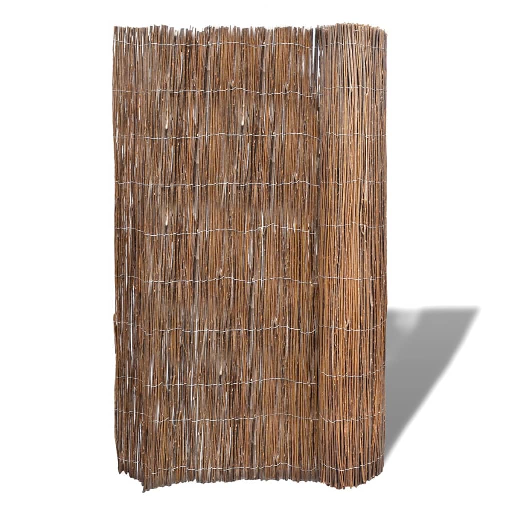 vidaXL Willow Fence Willow Trellis Fence Panel Wicker Fence for Outdoor Decor-1
