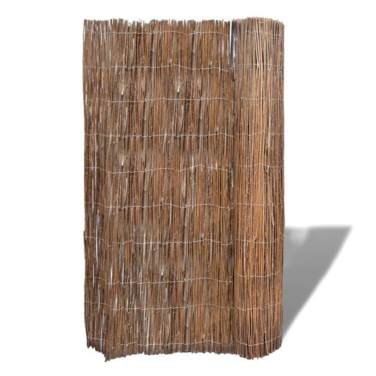 vidaXL Willow Fence Willow Trellis Fence Panel Wicker Fence for Outdoor Decor-1