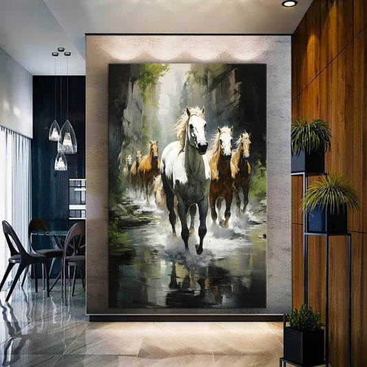Canvas Wall Art Painting Horses HR054-0