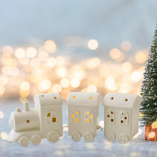 Lighted Christmas Train Decor-1