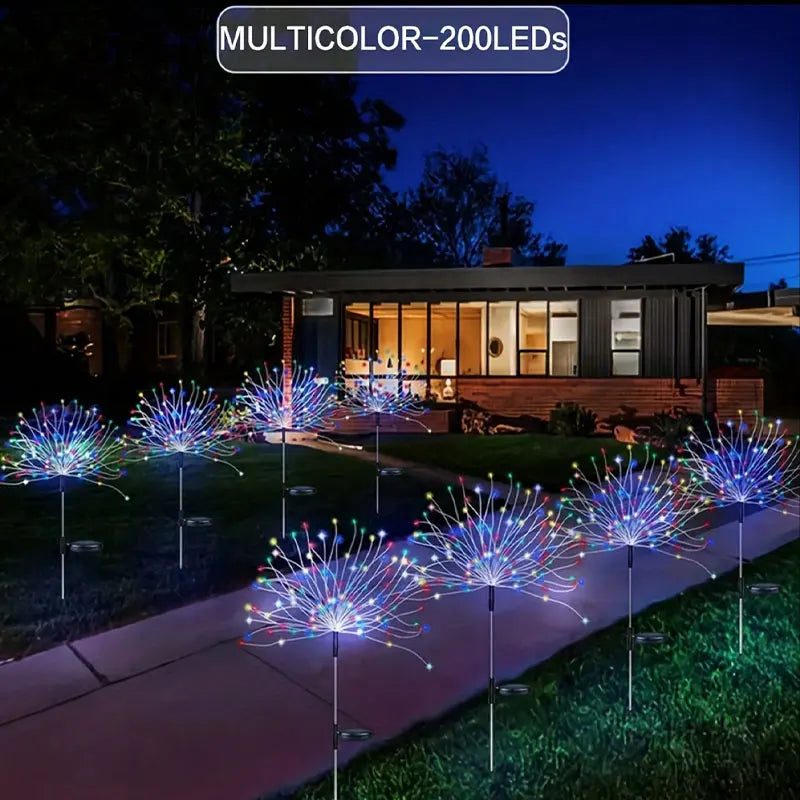 Solar Fireworks Lights Outdoor Decor-2