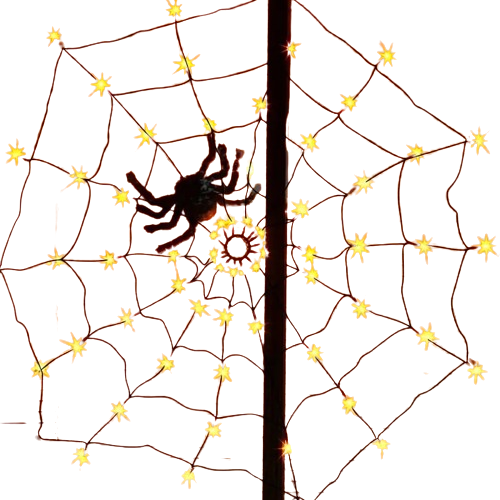 Spiderweb Glow: Warm LED Decor-0