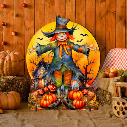 Halloween Scarecrow Freestanding Decor - Halloween Outdoor Decor by G. Debrekht - Halloween Decor- 8652798F-4