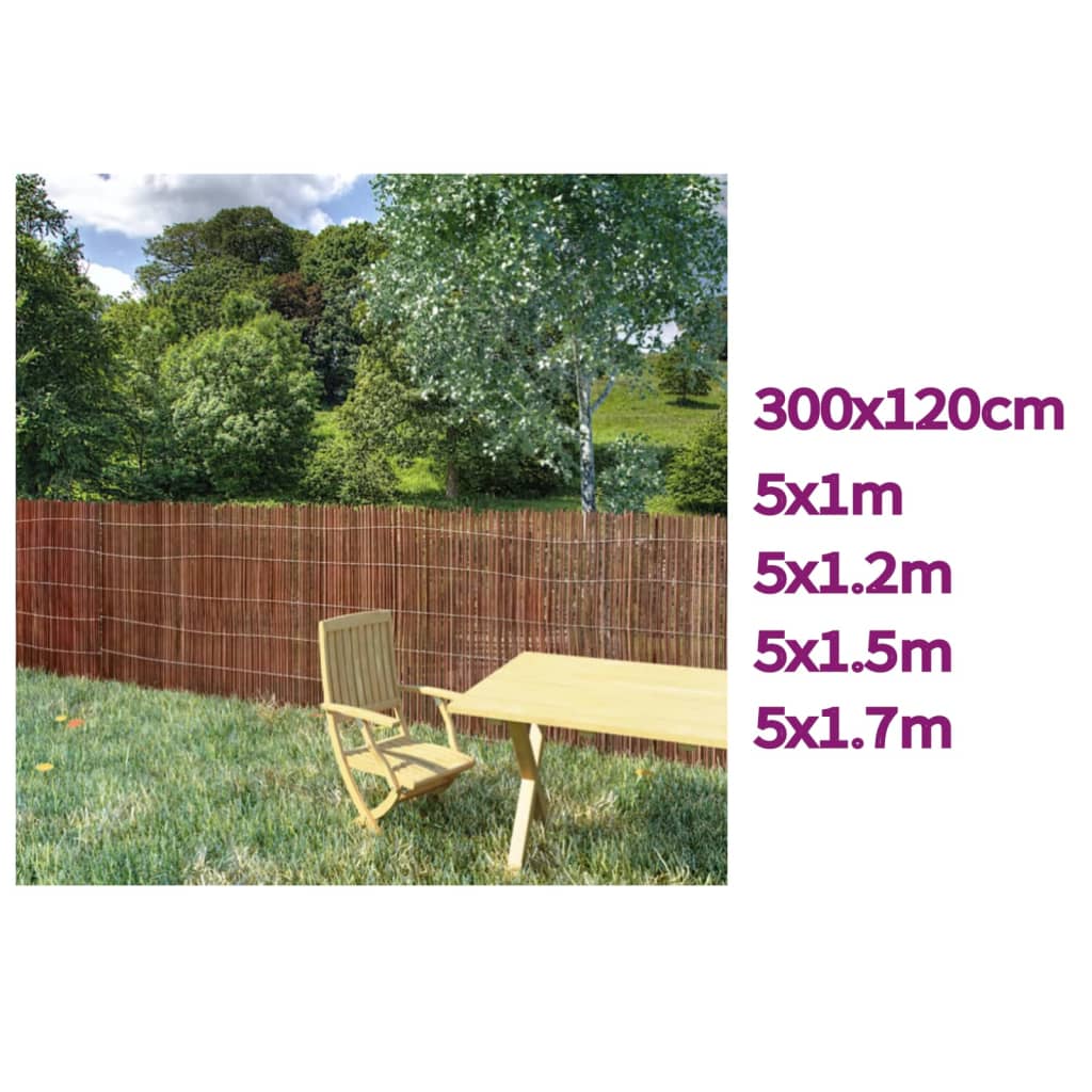 vidaXL Willow Fence Willow Trellis Fence Panel Wicker Fence for Outdoor Decor-4